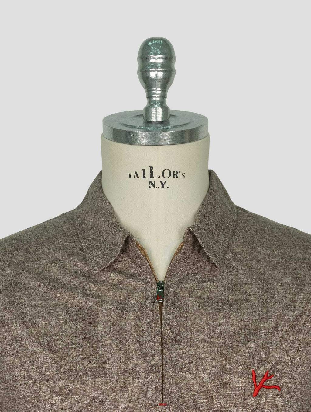 Isaia Brown Linen Polo 4