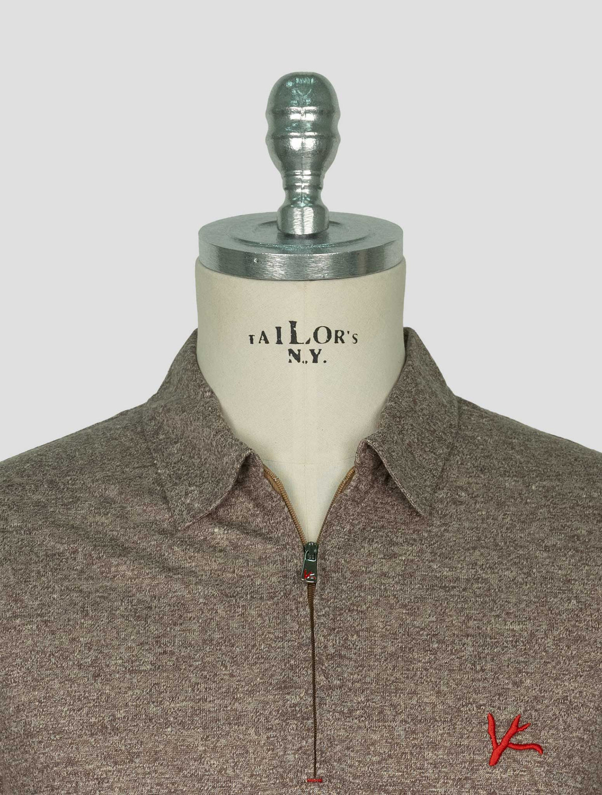 Isaia Brown Linen Polo 4