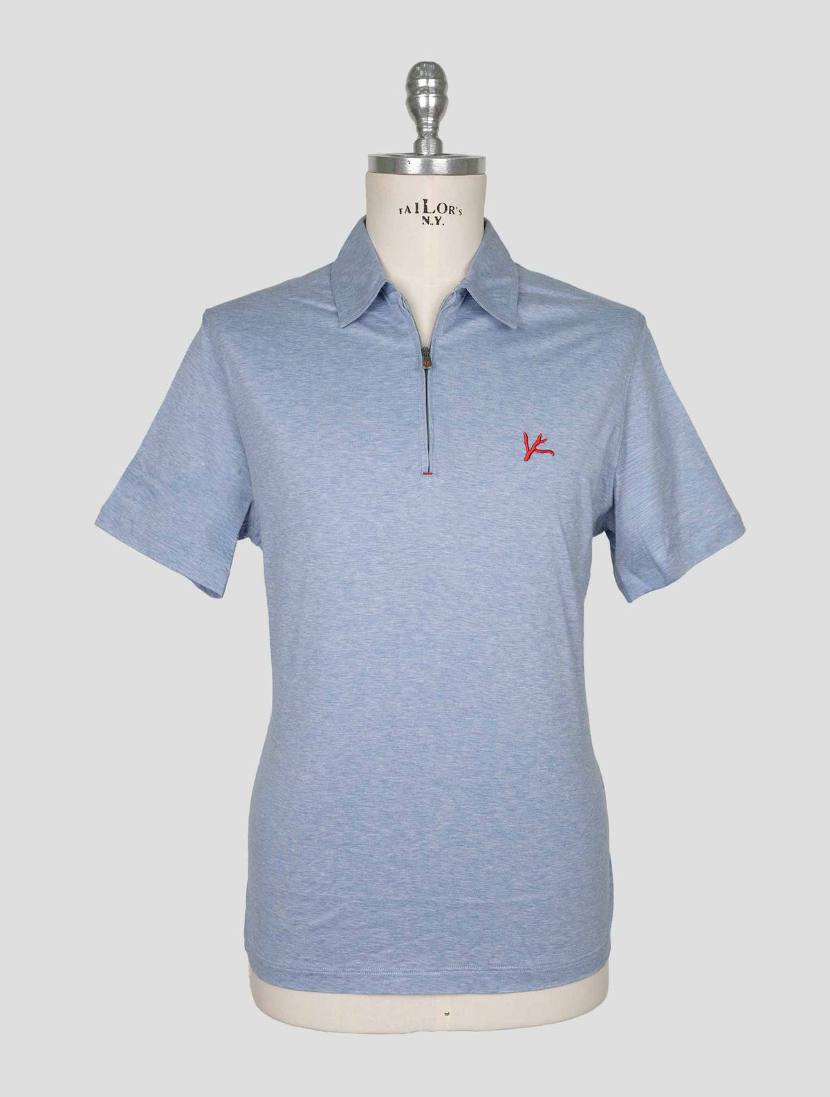 Isaia Light Blue Cotton Polo 1