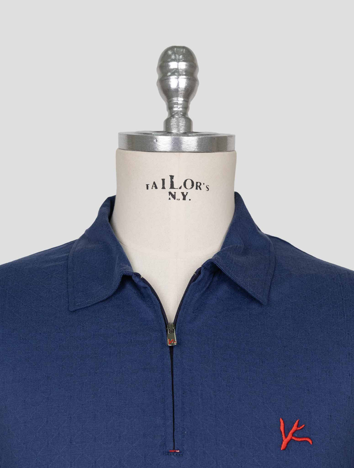 Isaia  Blue Silk Wool Sweater Polo 4