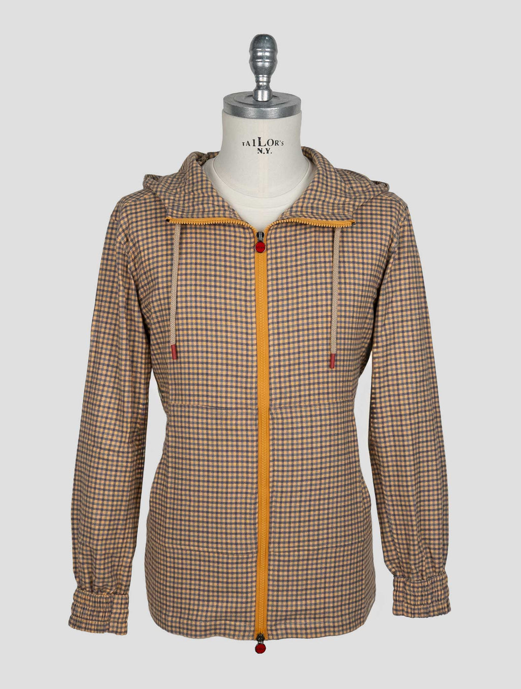 Kiton Blue Orange Cotton Shirt Umbi 1