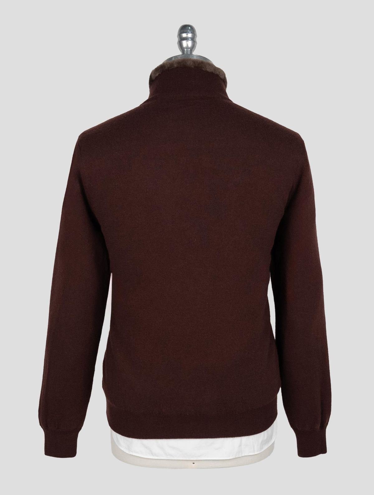 Kiton Burgundy Cashmere Sheepskin fur Coat 3