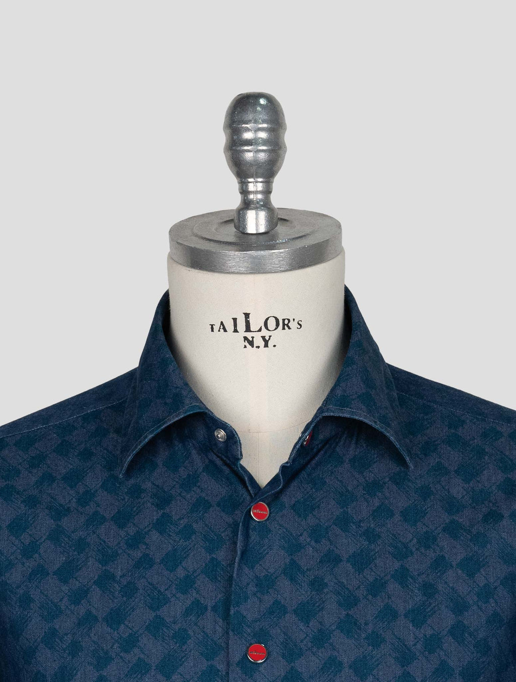 Kiton Blue Green Cotton Shirt 4