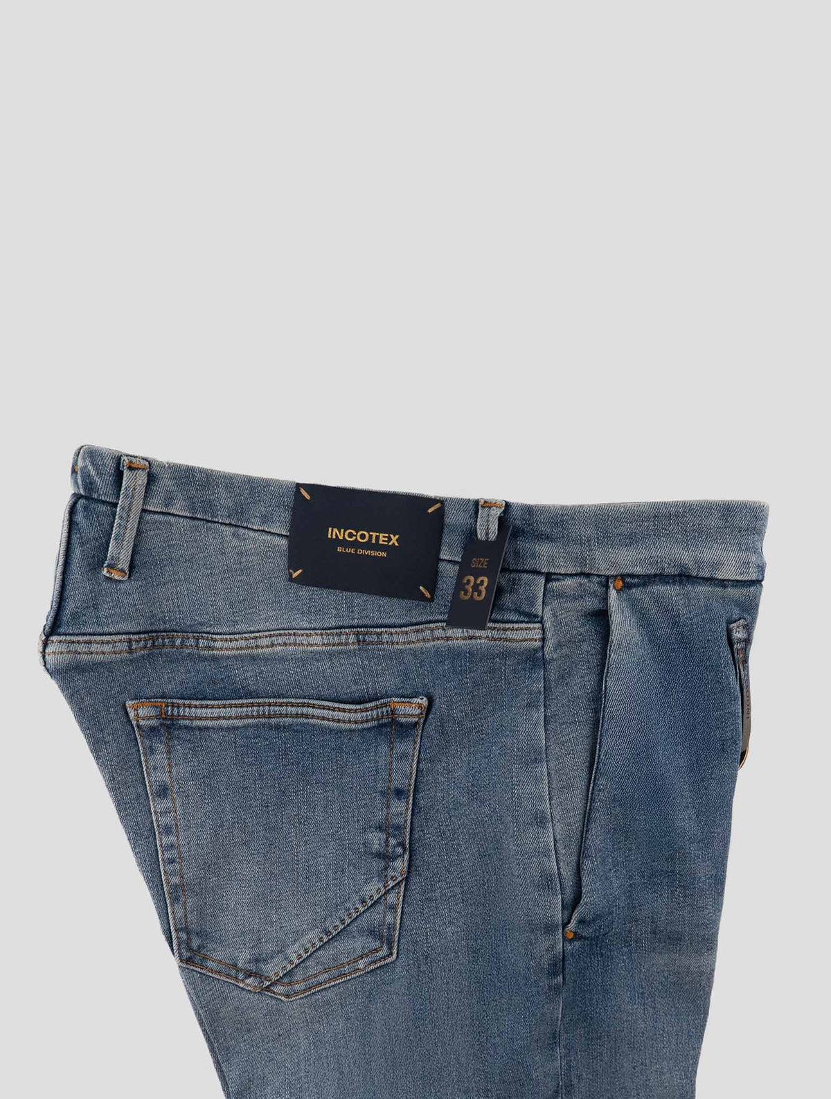 Incotex Light Blue Cotton Els Ea Pants Mod. Jeans 3