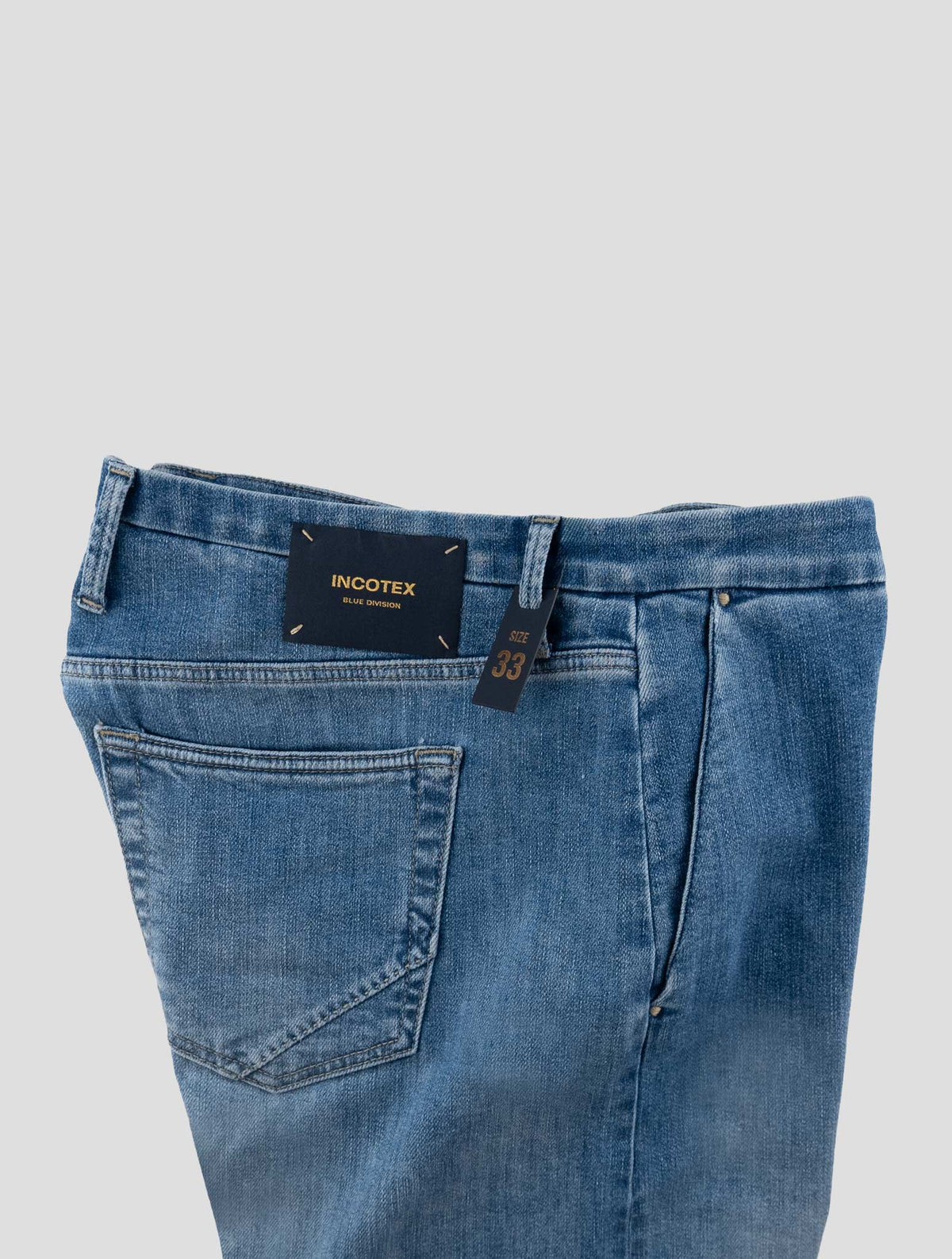 Incotex Light Blue Cotton Els Ea Pants Mod. Jeans 3