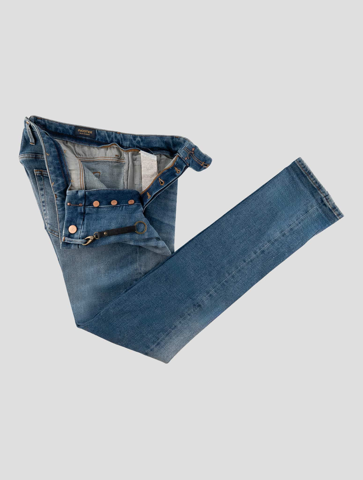 Incotex Blue Cotton Els Ea Pants Mod. Jeans 2