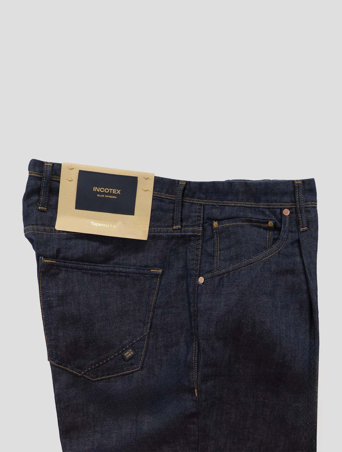 Incotex Dark Blue Cotton Linen Jeans 3