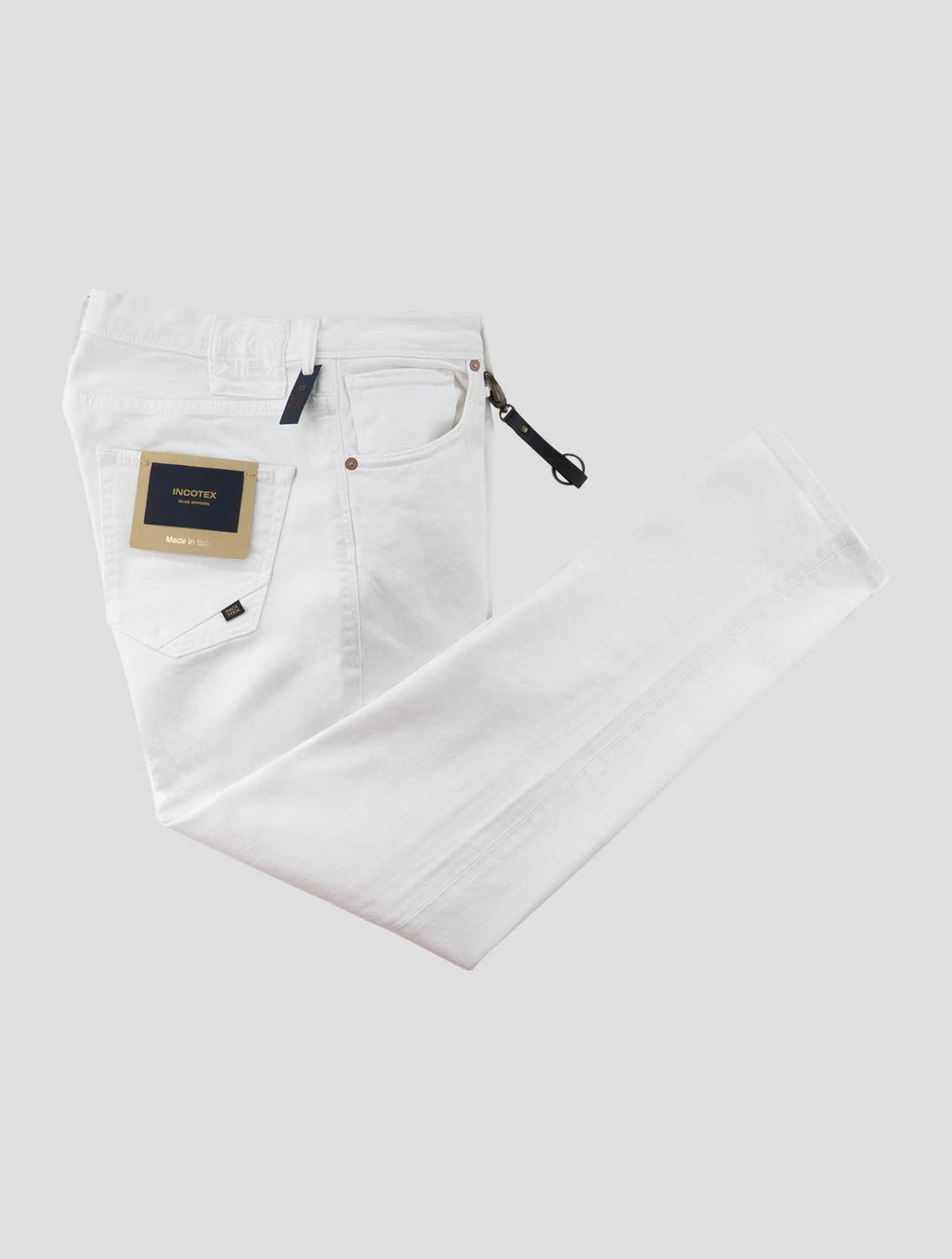 Incotex Whote Cotton Ea Jeans 1