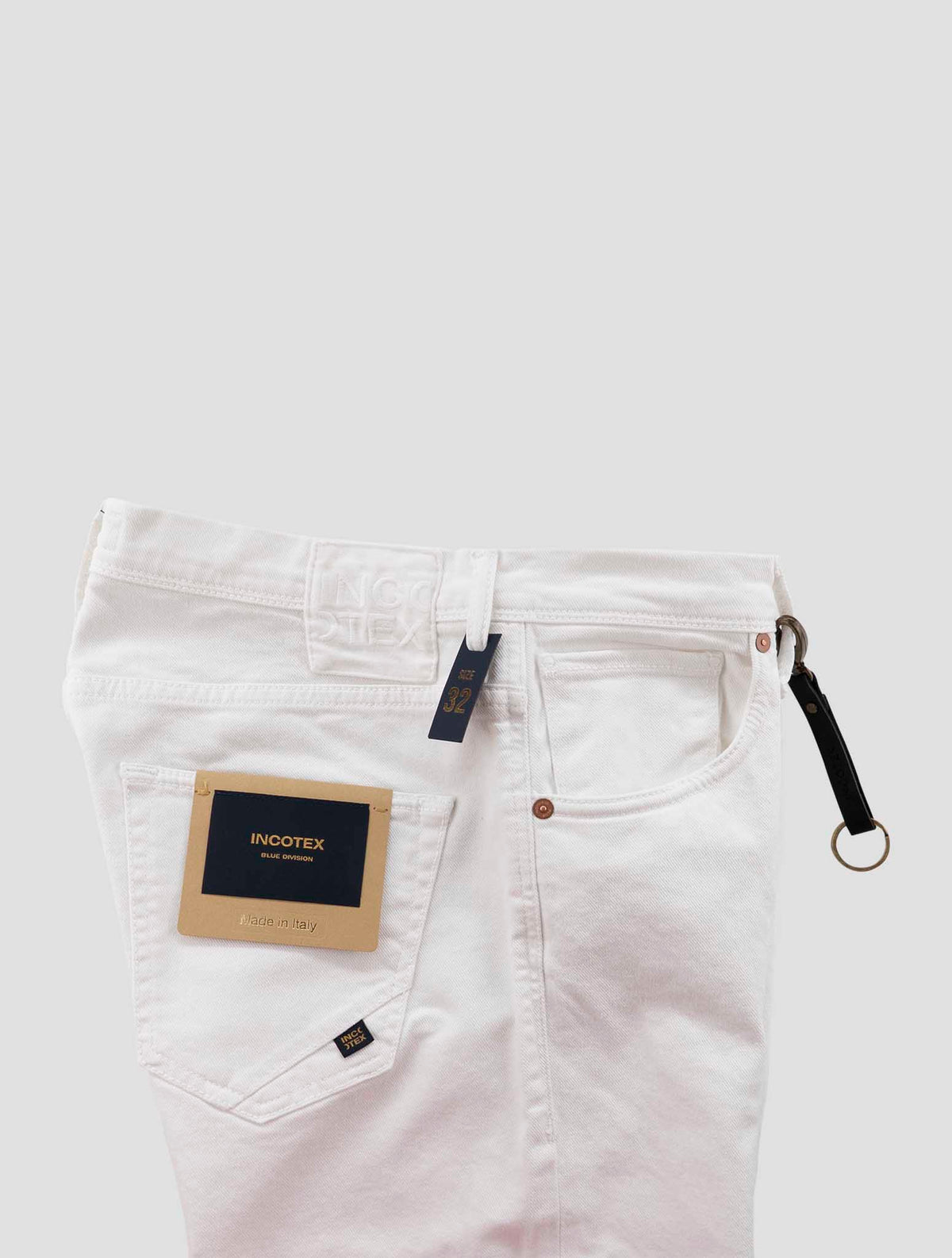 Incotex Whote Cotton Ea Jeans 3