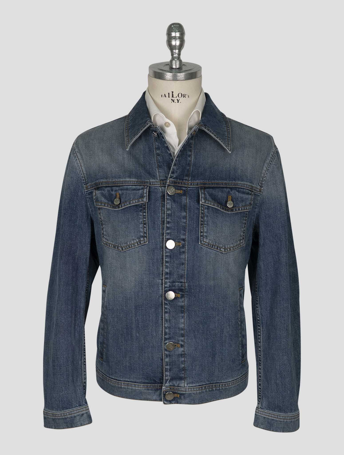 Incotex  Blue Cotton Ea Overshirt 1