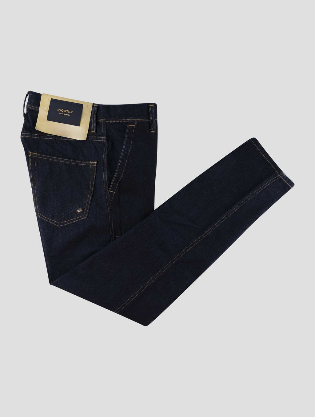 Incotex Dark Blue Cotton Jeans 1