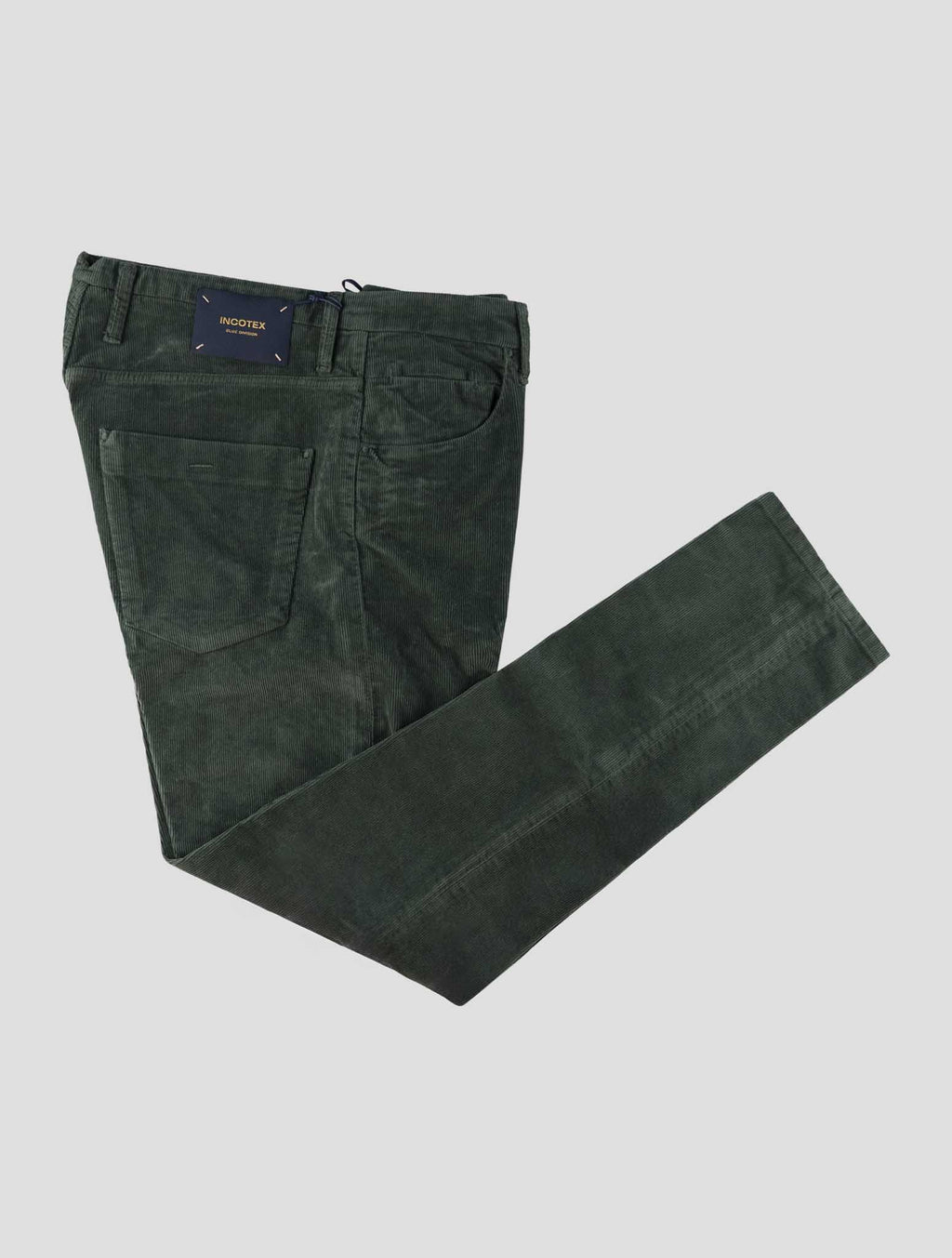 Incotex Green Cotton Ea Velvet Jeans 1