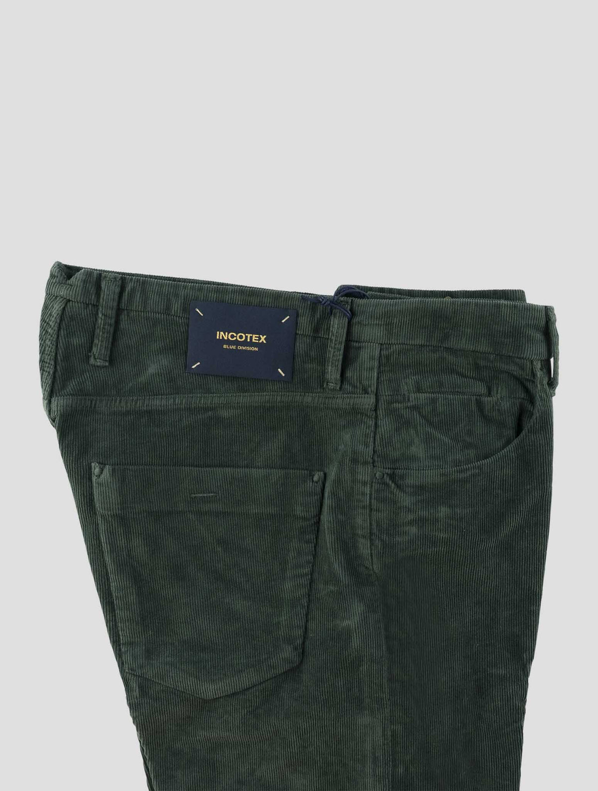 Incotex Green Cotton Ea Velvet Jeans 3