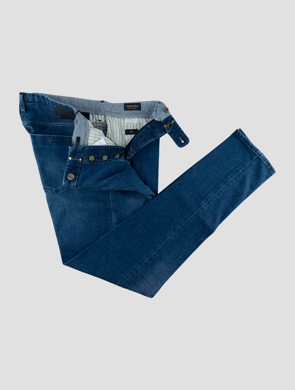 Incotex Blue Cotton Lyocell Els Ea Jeans 2