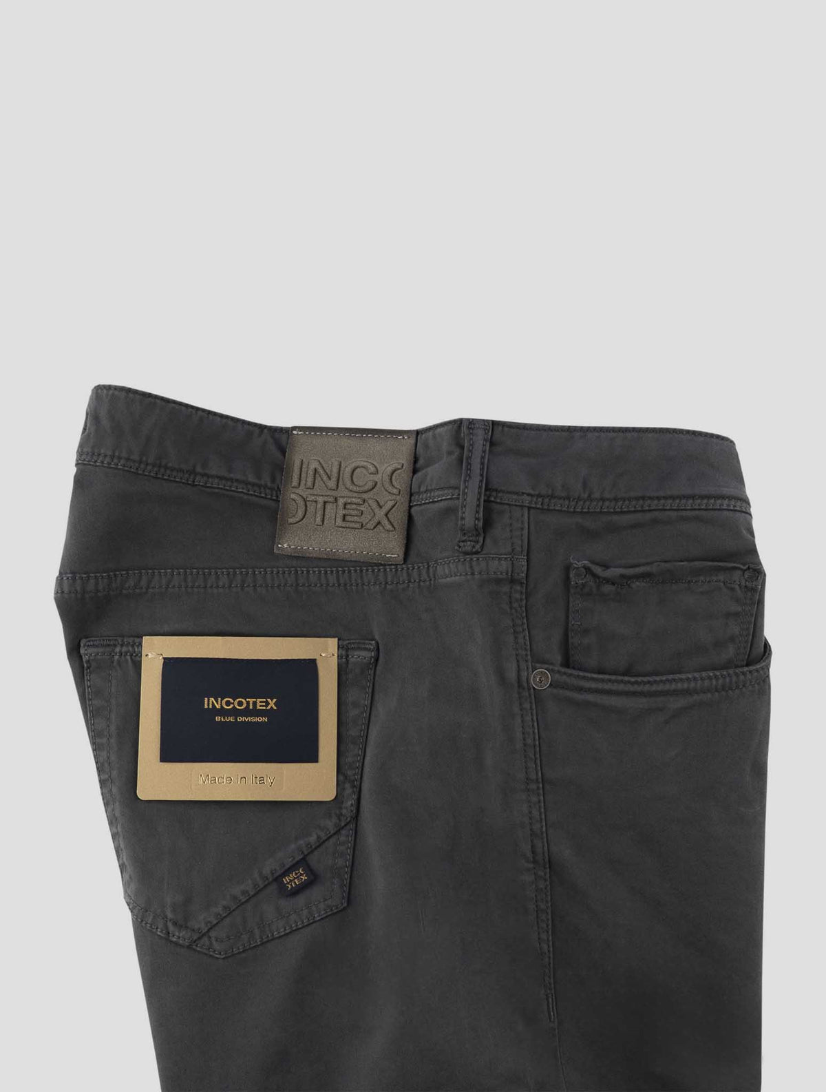 Incotex Gray Modal Cotton Ea Jeans 3