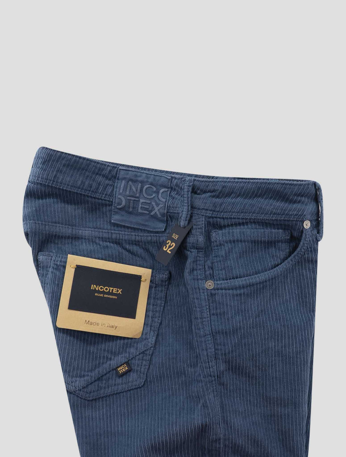 Incotex Blue Cotton Ea Velvet Jeans 3