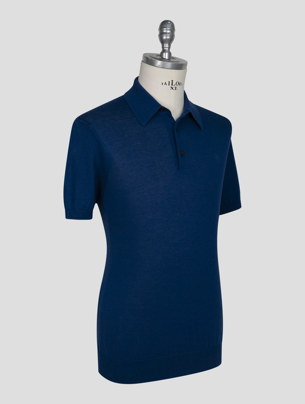Kiton Blue Cotton Polo 2