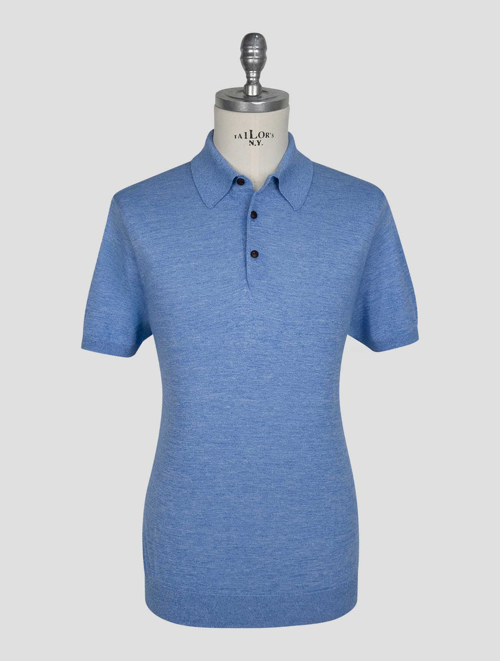 Kiton Light Blue Cotton Polo 1