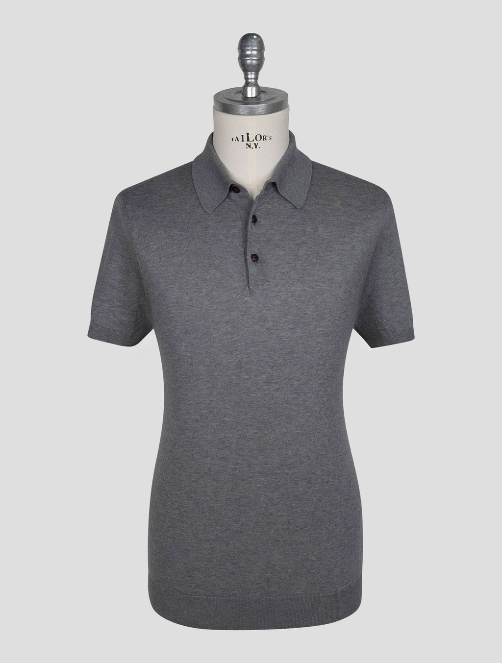 Kiton Gray Cotton Polo 1