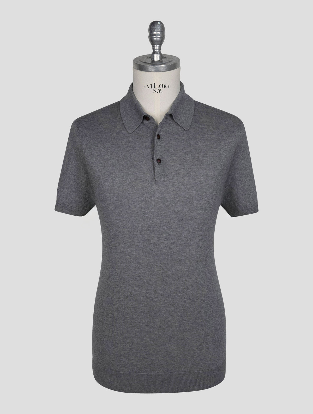 Kiton Gray Cotton Polo 1