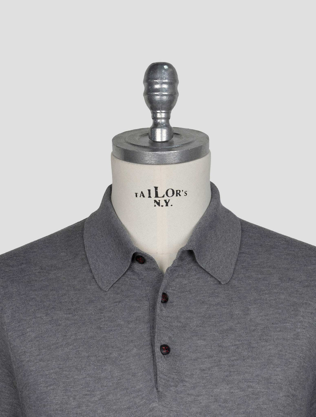 Kiton Gray Cotton Polo 4