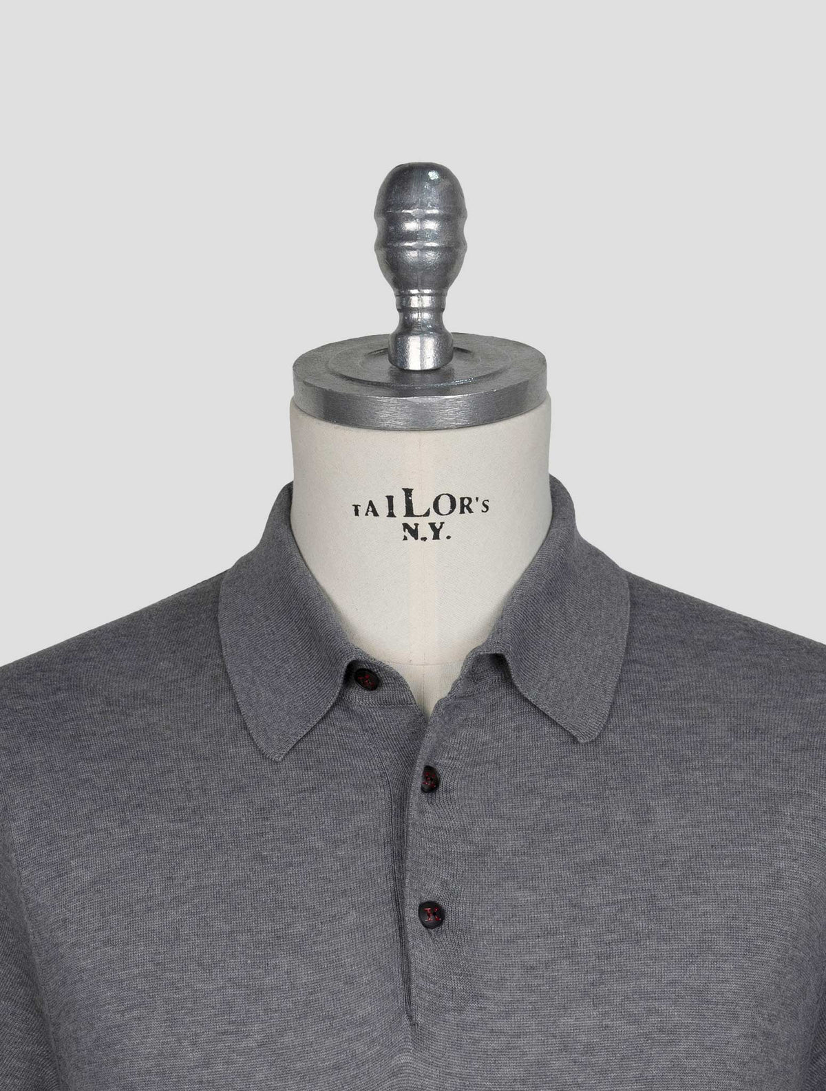 Kiton Gray Cotton Polo 4