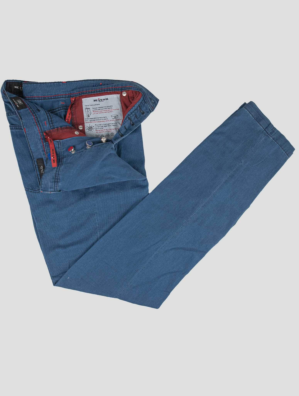 Kiton Light Blue Cotton Ea Jeans 2
