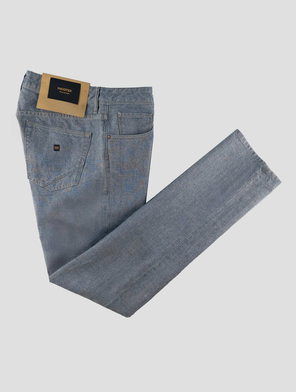 Incotex Light Blue Cotton Hemp Jeans 1