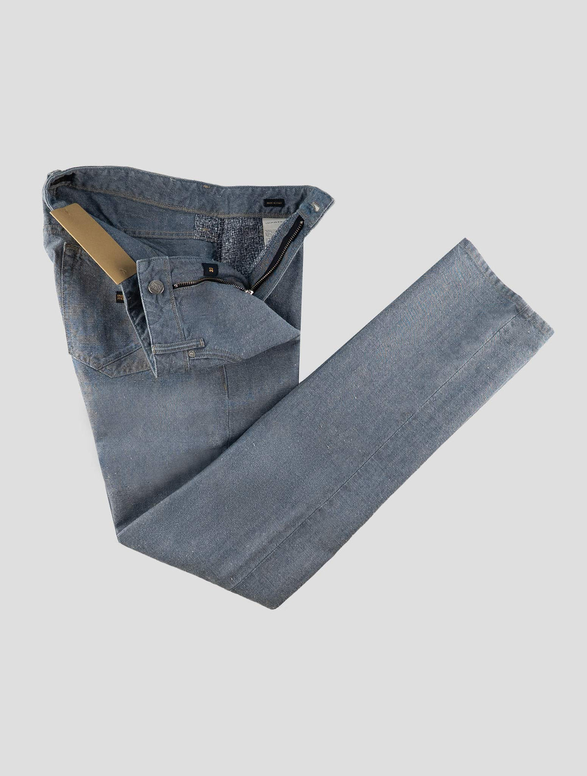 Incotex Light Blue Cotton Hemp Jeans 2