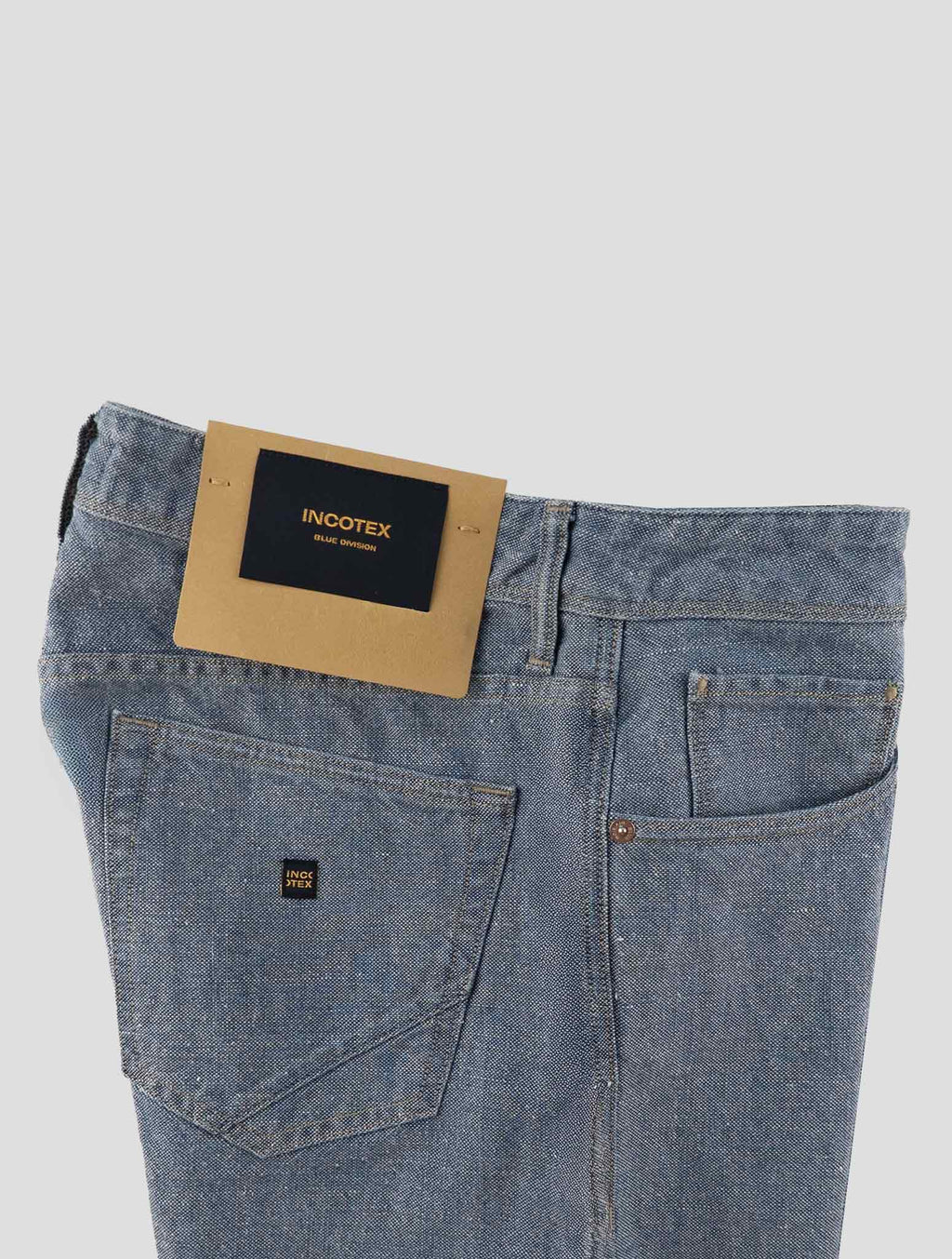 Incotex Light Blue Cotton Hemp Jeans 3