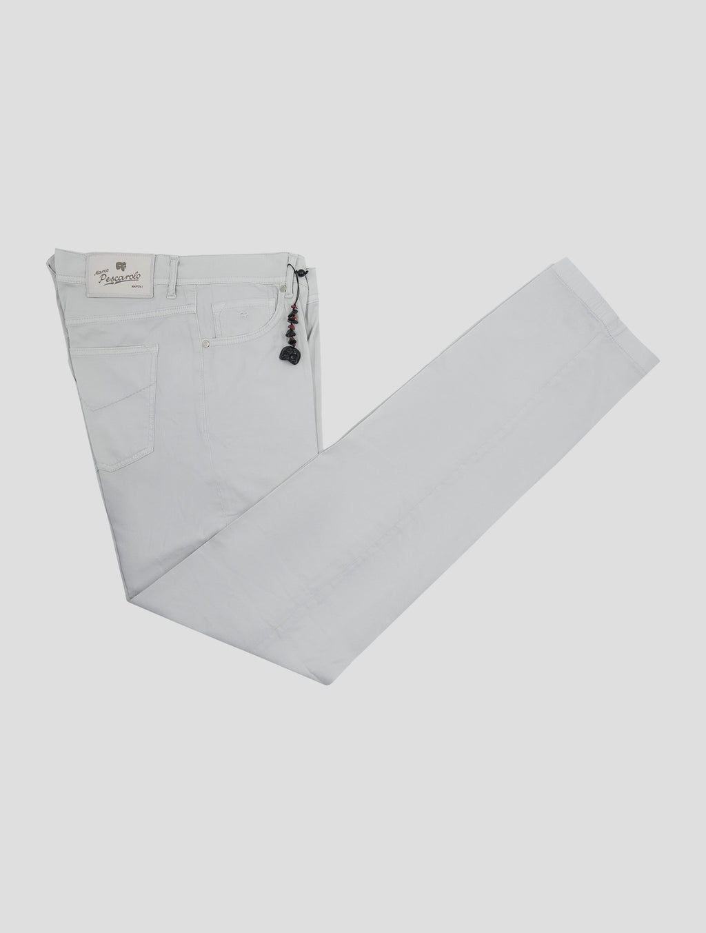 Marco Pescarolo Light Gray Cotton Silk Ea Jeans 1