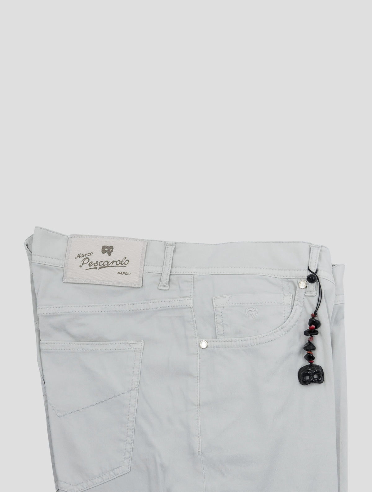 Marco Pescarolo Light Gray Cotton Silk Ea Jeans 3