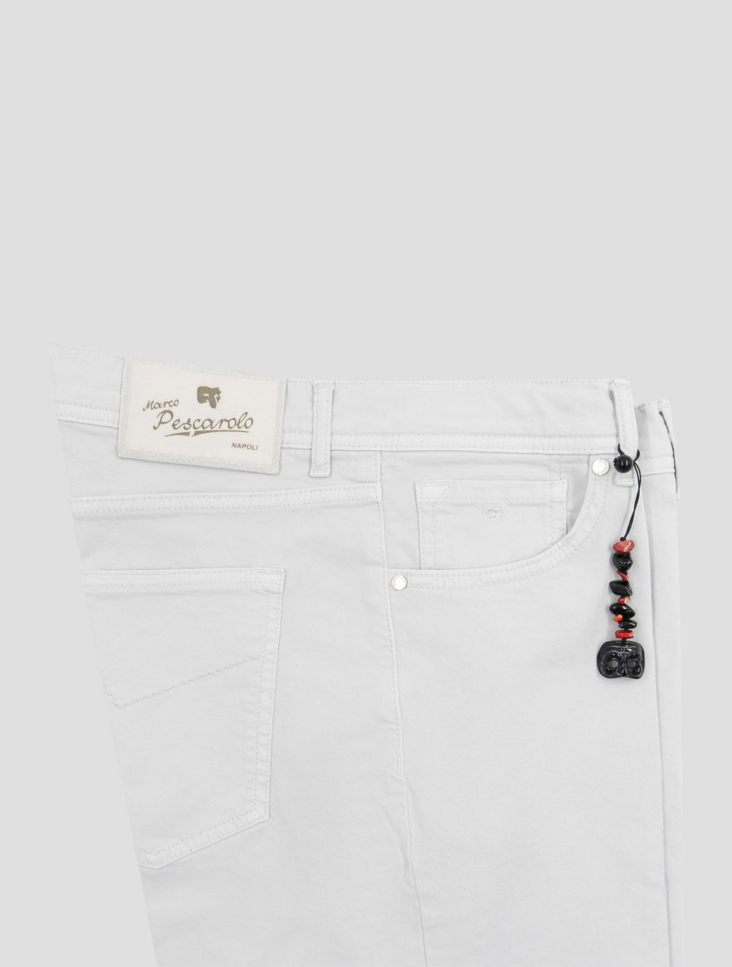 Marco Pescarolo Light Gray Cotton Ea Jeans 3