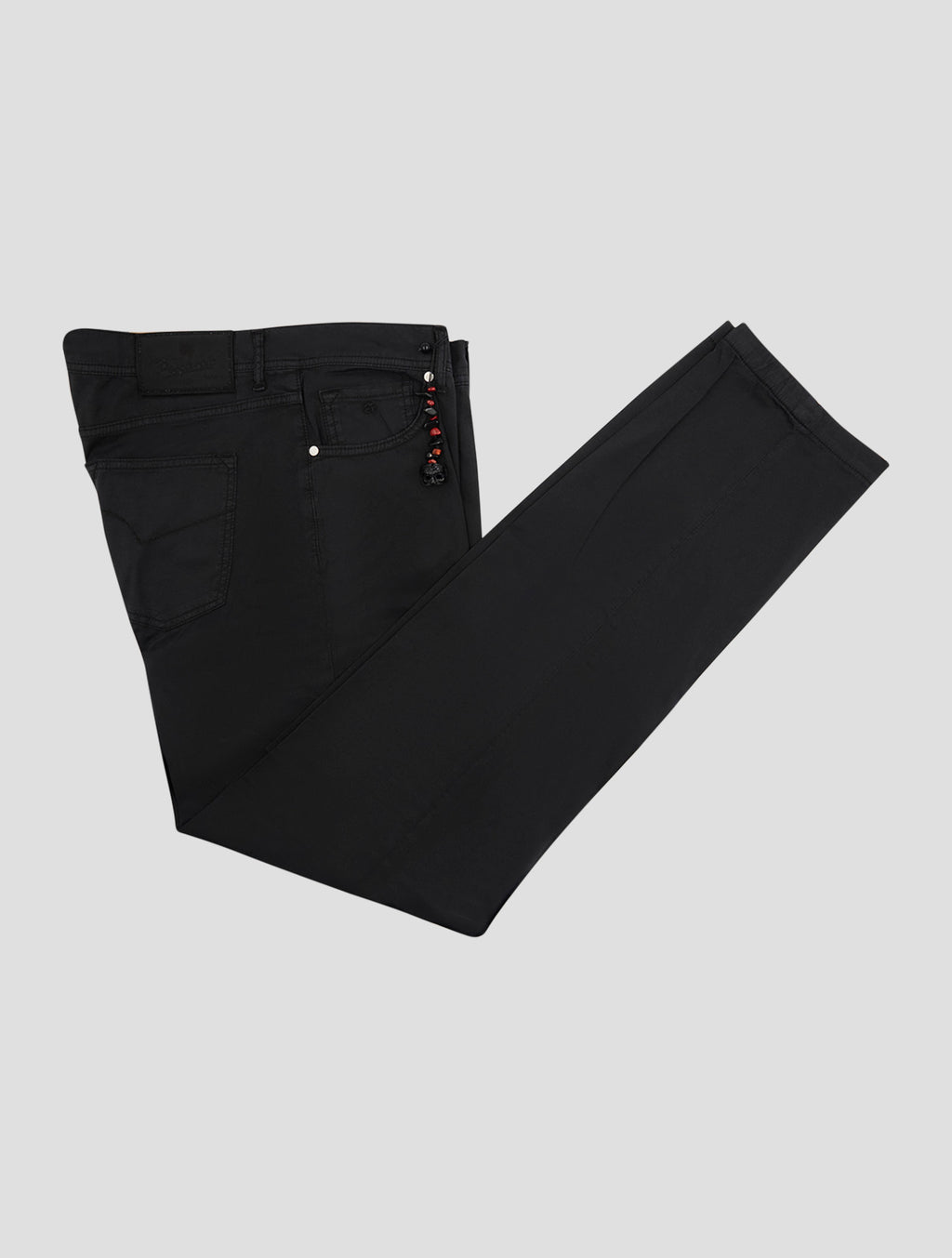 Marco Pescarolo Black Cotton Silk Ea Jeans 1