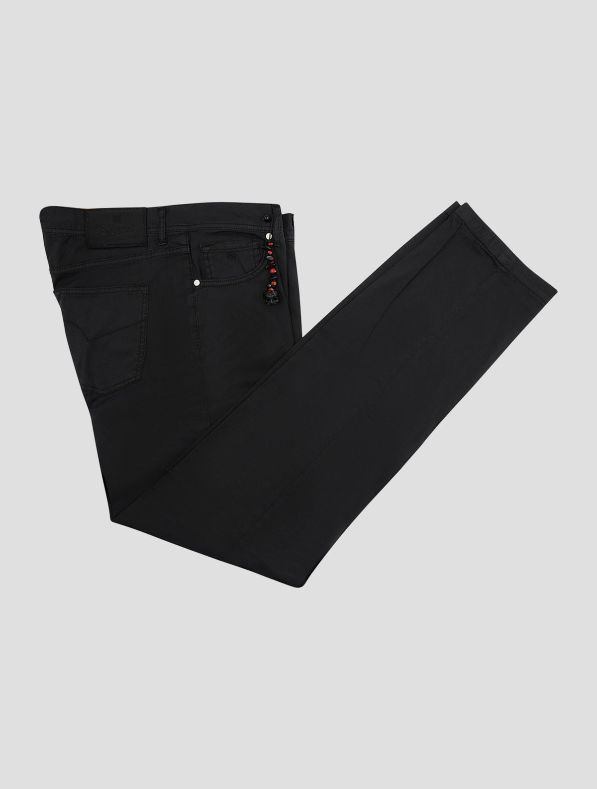 Marco Pescarolo Black Cotton Silk Ea Jeans 1