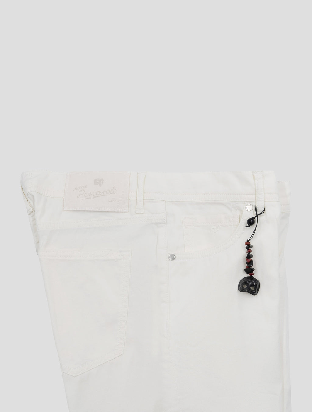 Marco Pescarolo White Hemp Wool Cashmere Jeans 3