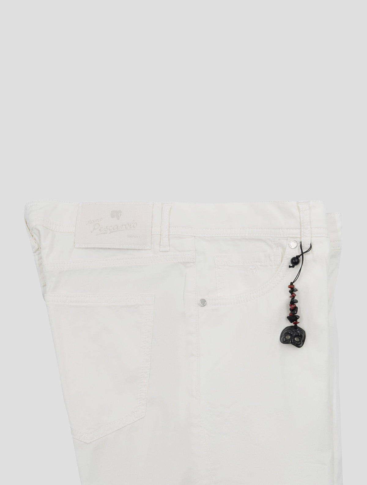 Marco Pescarolo White Hemp Wool Cashmere Jeans 3