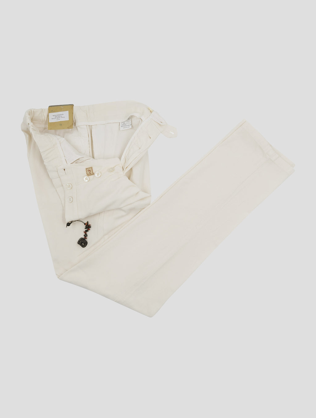 Marco Pescarolo White Cotton Silk Cashmere Ea Jeans 2
