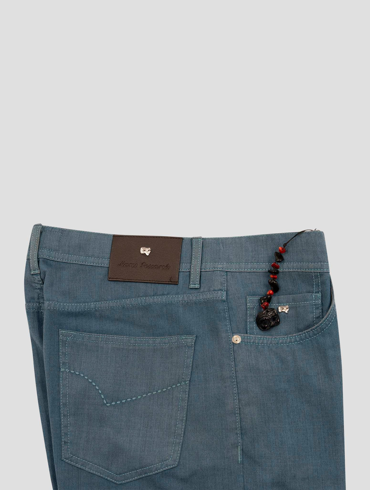 Marco Pescarolo Blue Green Virgin Wool Jeans 3