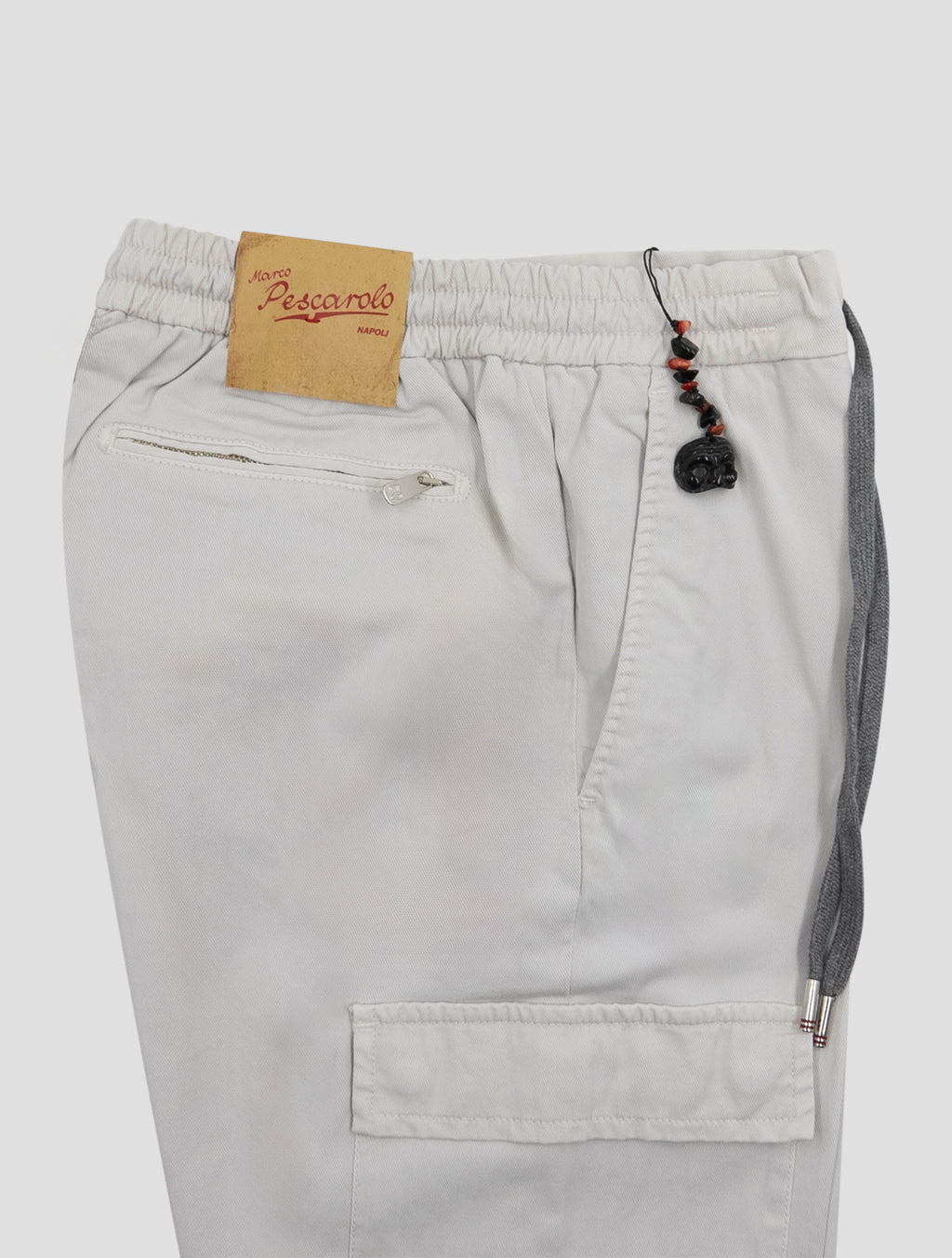 Marco Pescarolo Light Gray Lyocell Cotton Ea Cargo Pants 3