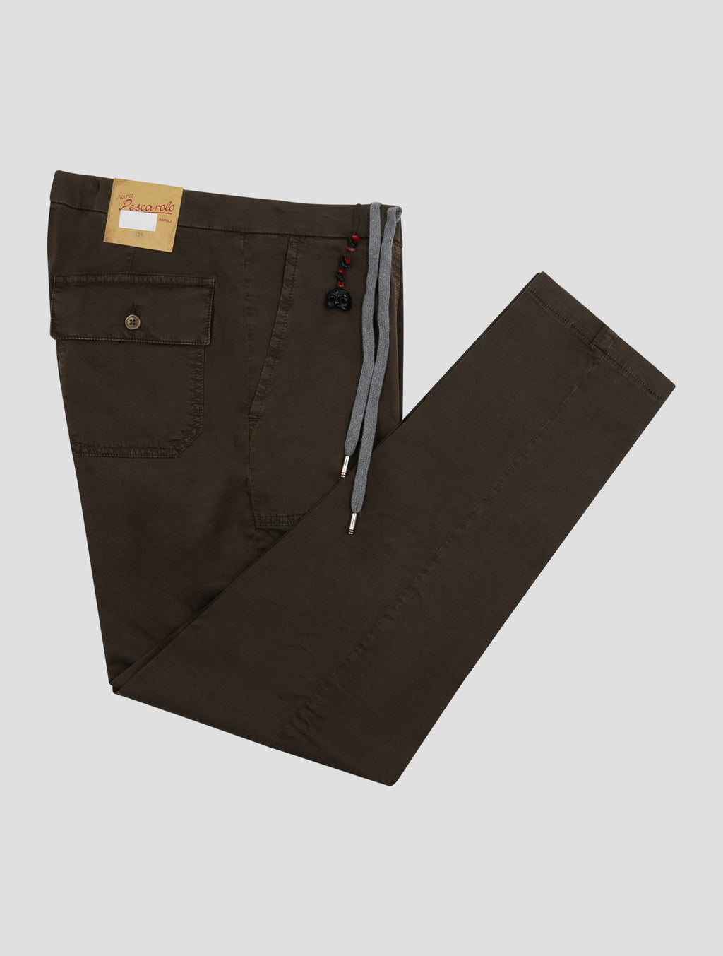 Marco Pescarolo Brown Cotton Silk Ea Pants 1