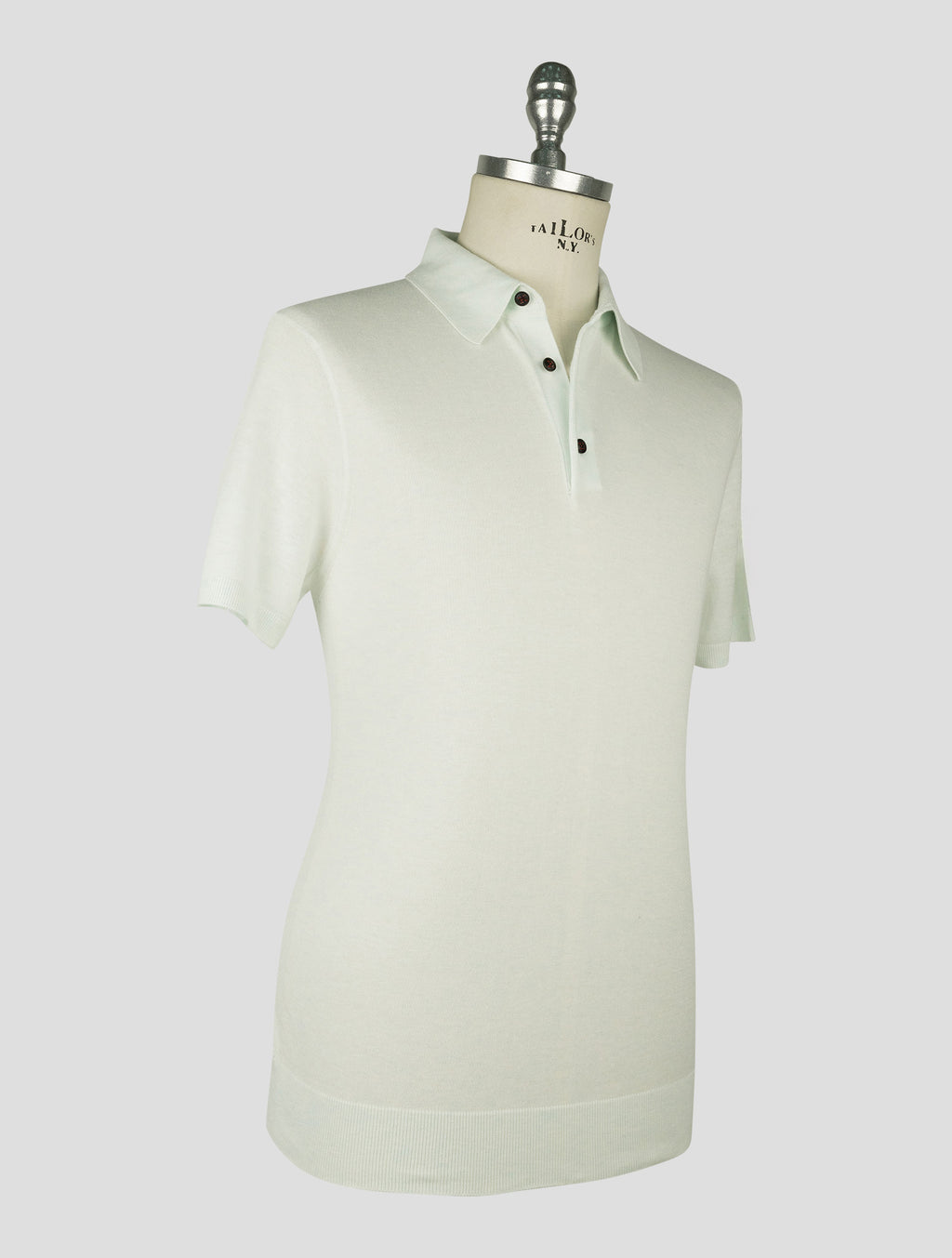 Kiton Light Green Cotton Polo 2