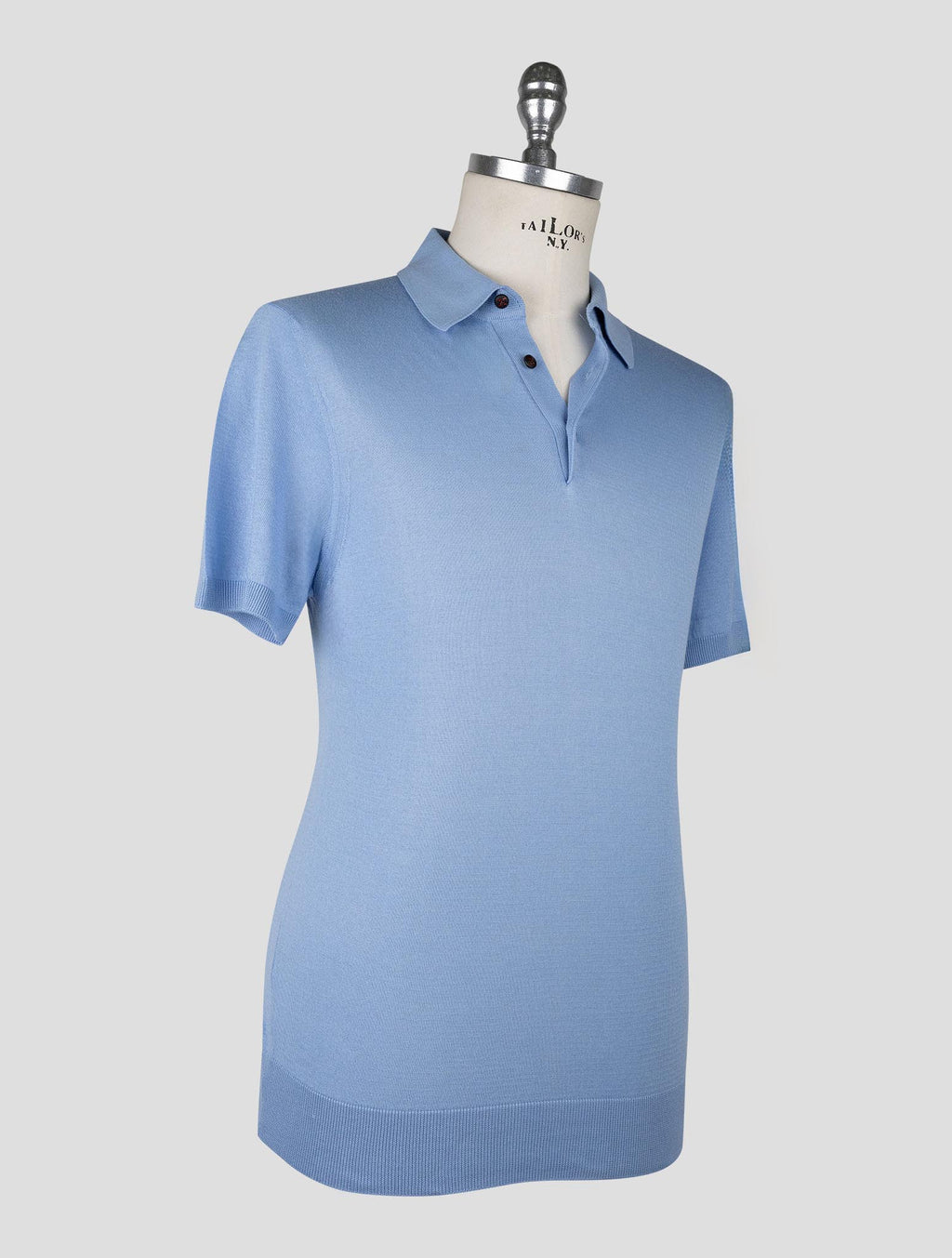 Kiton Light Blue Cotton Polo 2