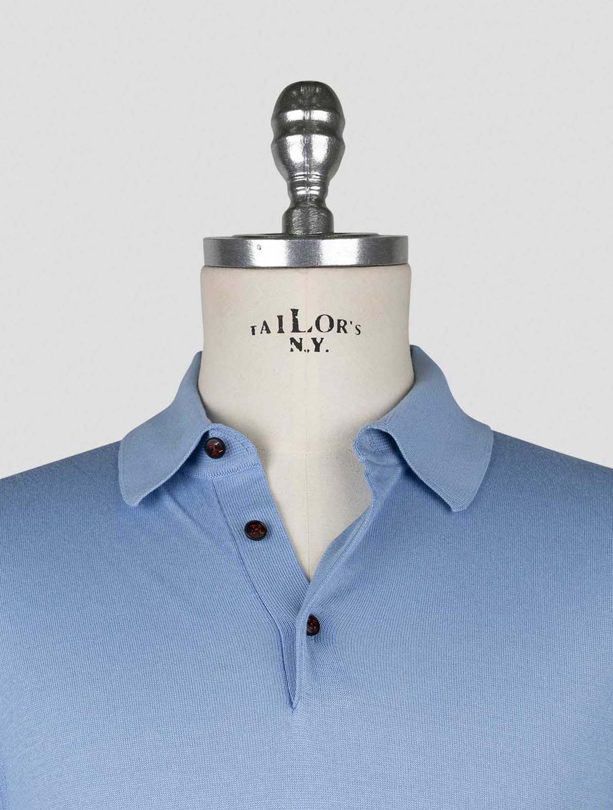 Kiton Light Blue Cotton Polo 4