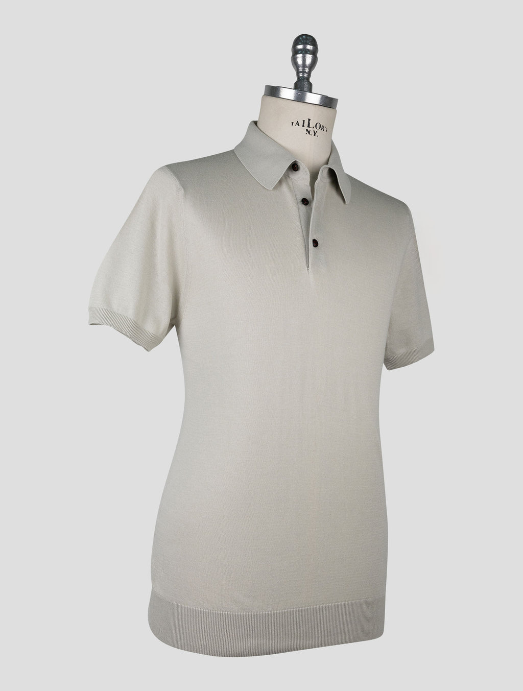 Kiton Light Gray Cotton Polo 2
