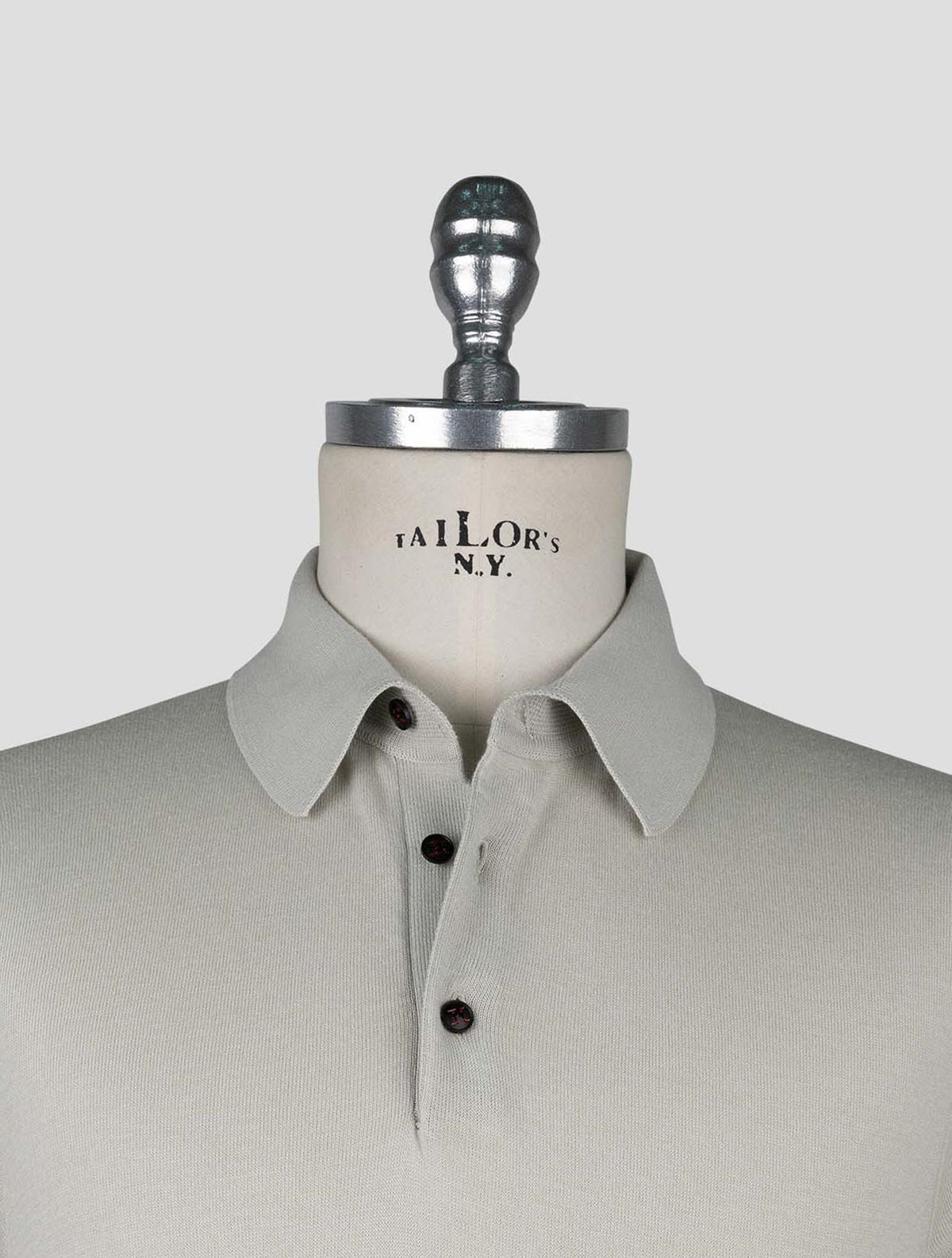 Kiton Light Gray Cotton Polo 4