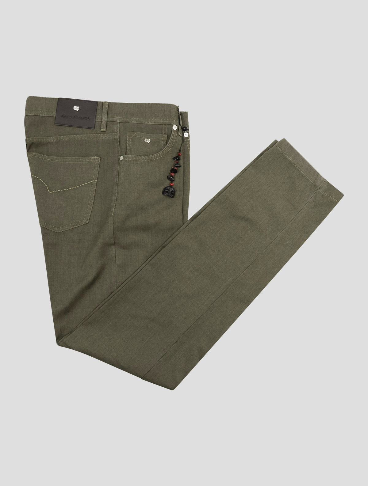 Marco Pescarolo Green Virgin Wool Jeans 1