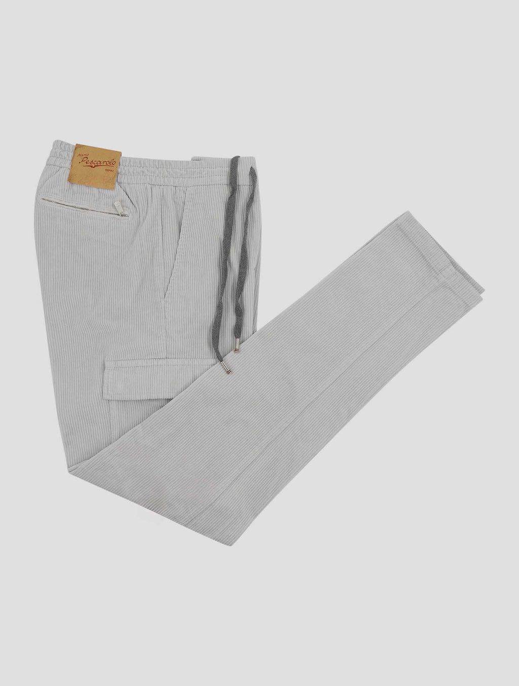 Marco Pescarolo Light Gray Cotton Ea Velvet Pants 1