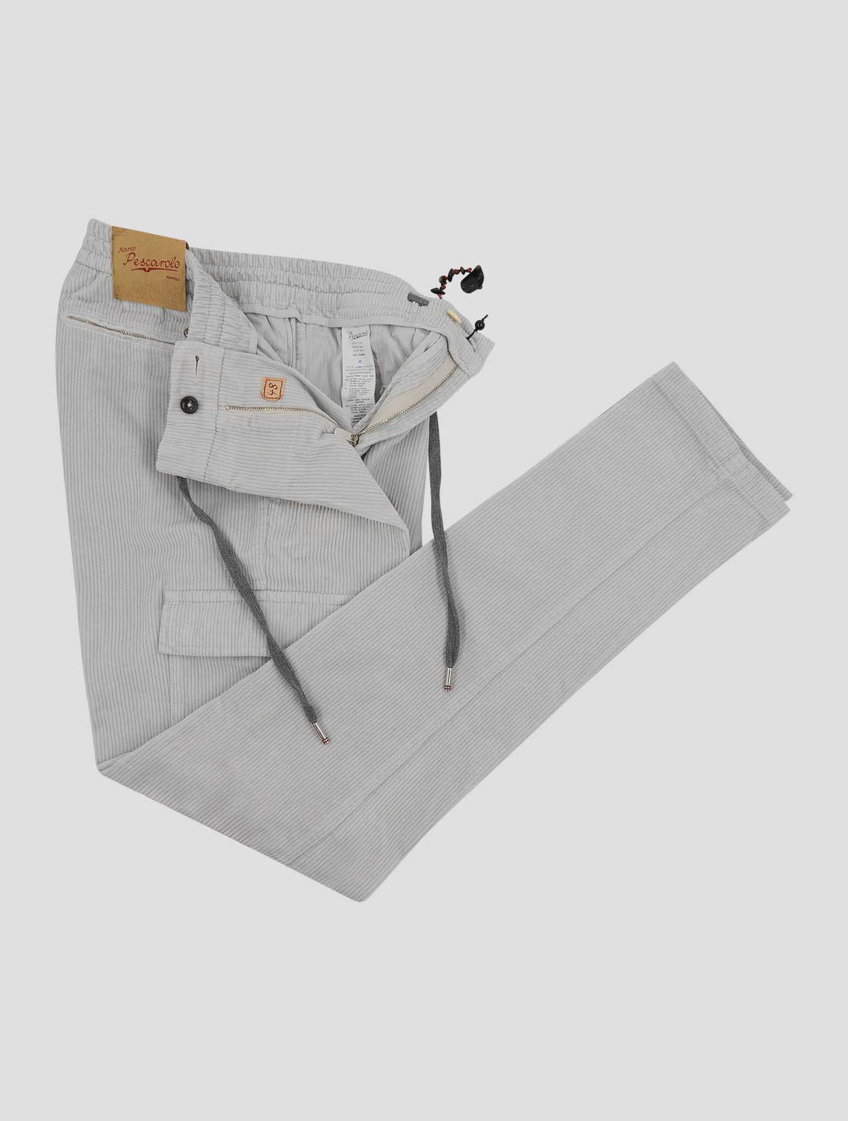 Marco Pescarolo Light Gray Cotton Ea Velvet Pants 2