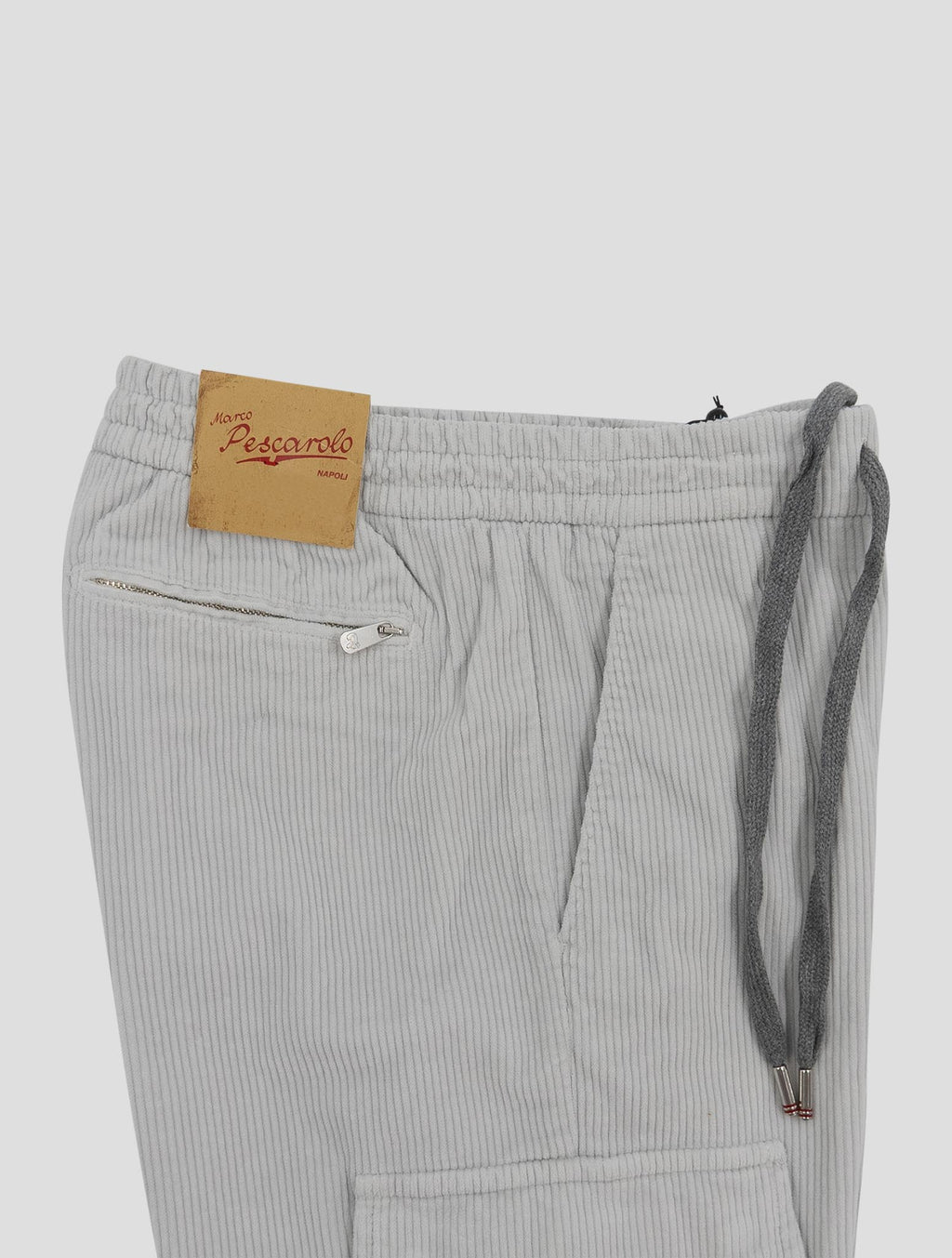 Marco Pescarolo Light Gray Cotton Ea Velvet Pants 3